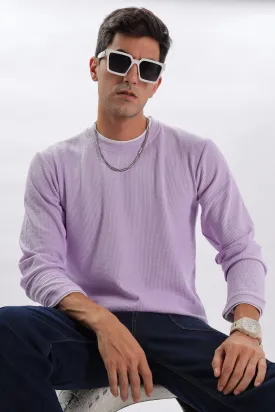 Knitted Full Sleeve T-Shirt: Lavendar