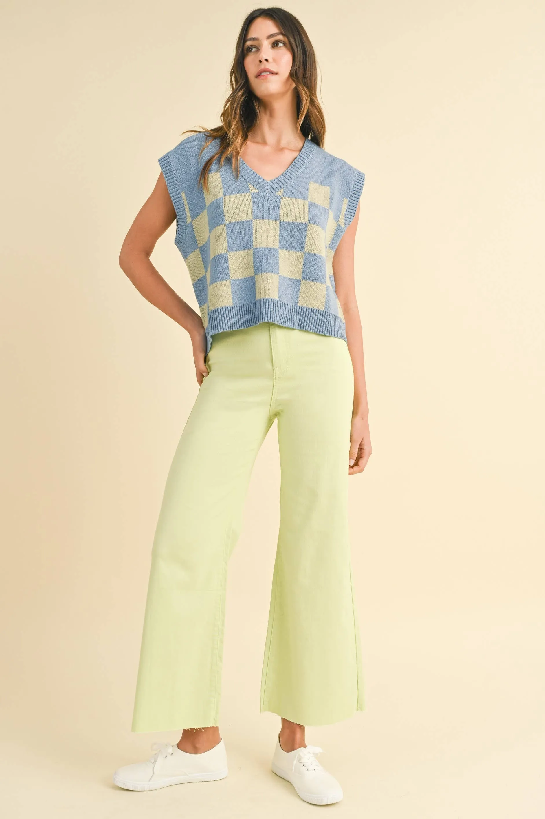 LIME IN THE COCONUT STRETCH HIGH RISE WIDE LEG