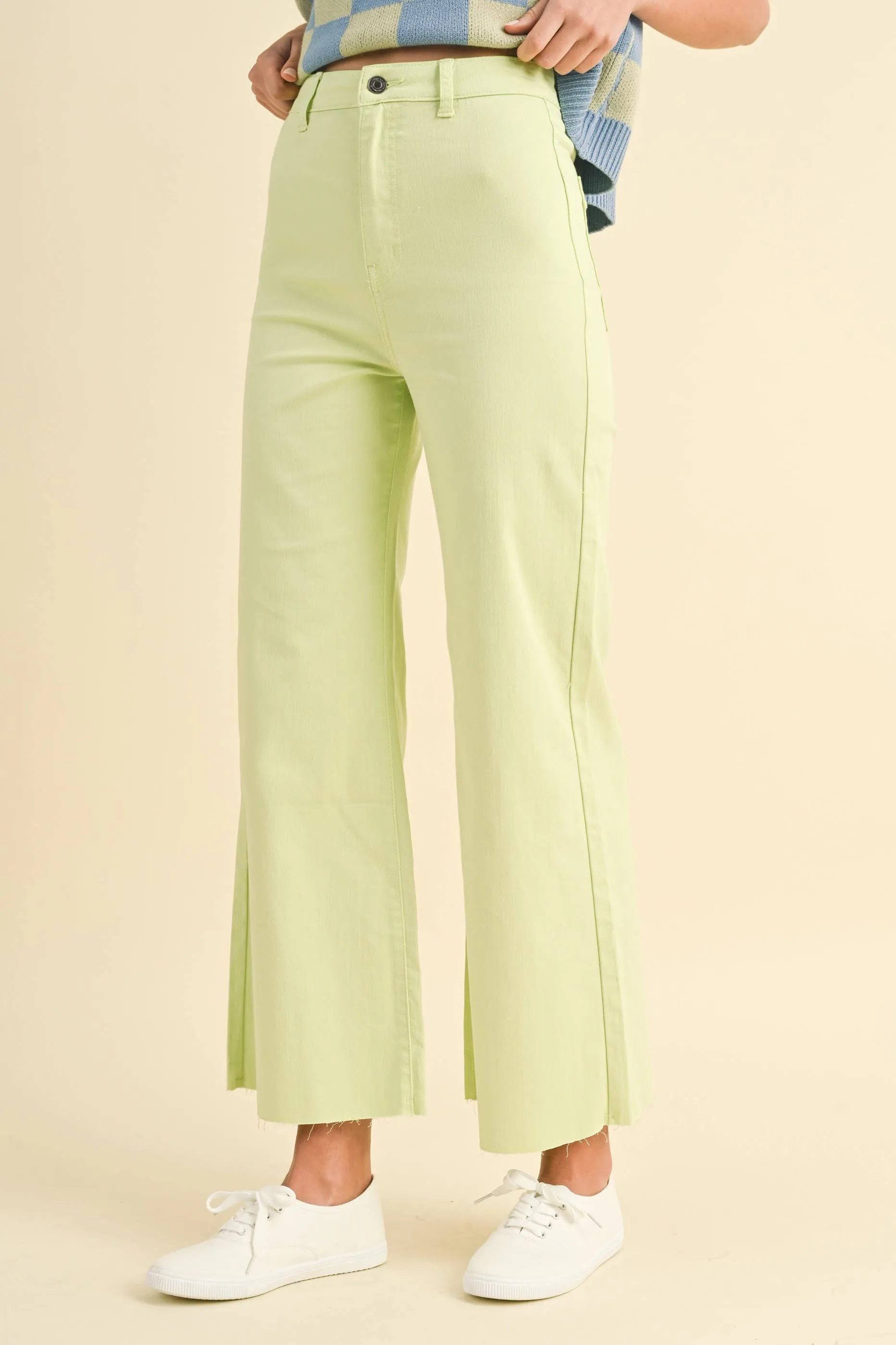 LIME IN THE COCONUT STRETCH HIGH RISE WIDE LEG