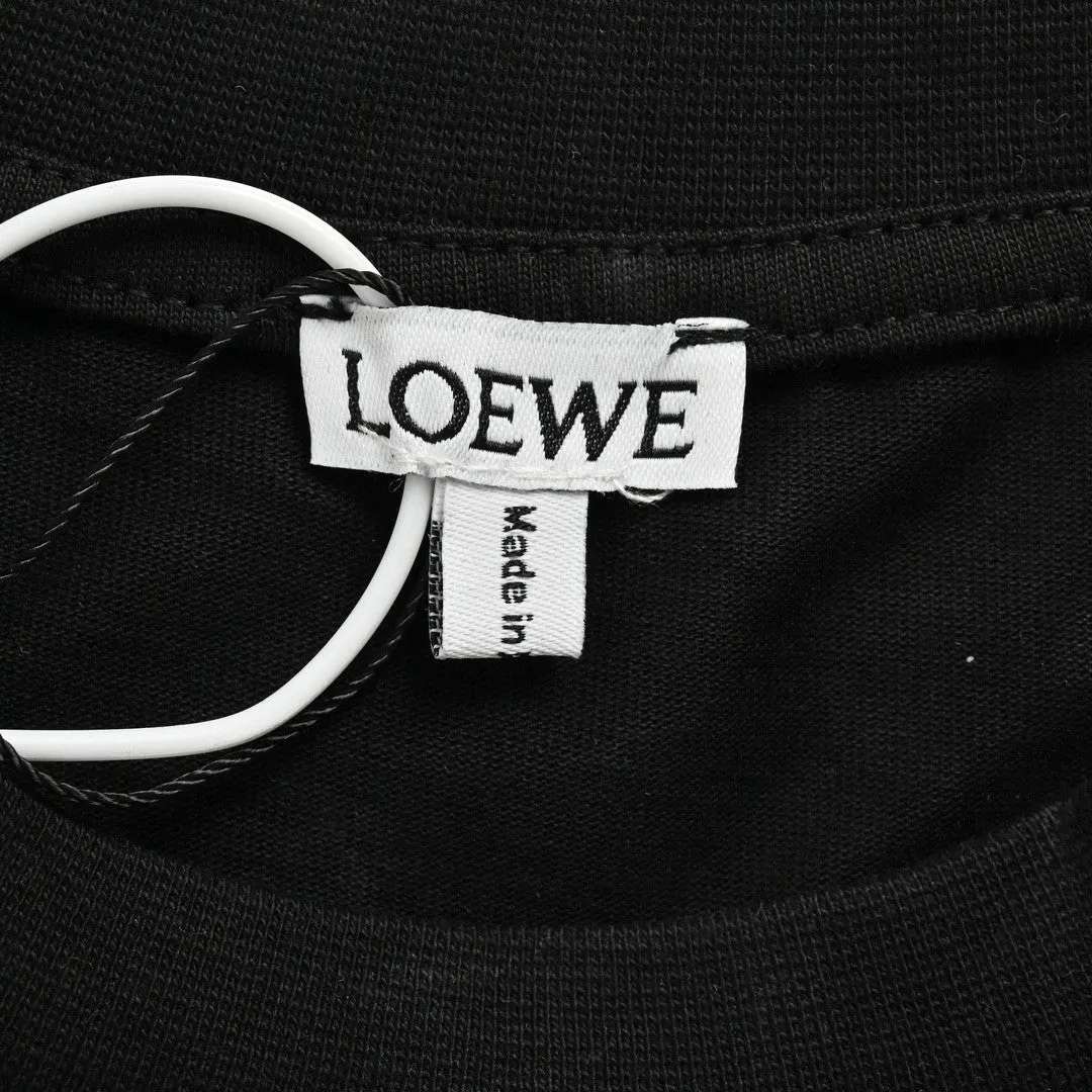 Loewe Embroidered Pocket T-Shirt in Black