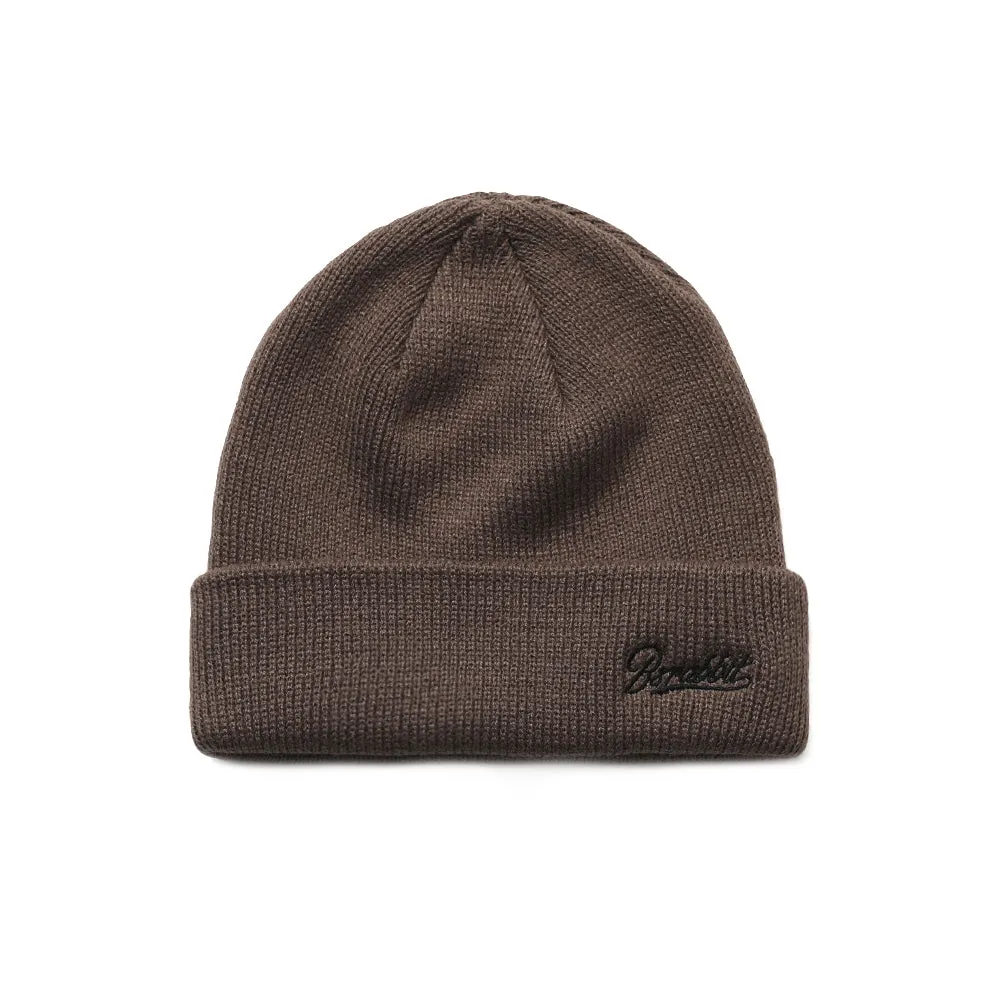 LOGO EMBR BEANIE BROWN