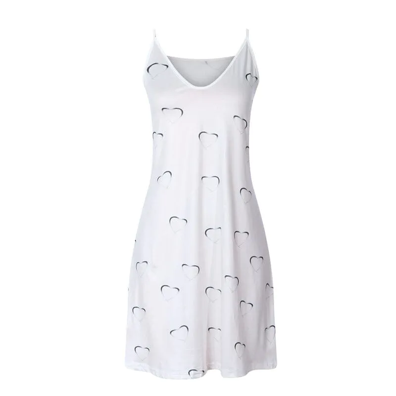 Loose Print Slip Dress