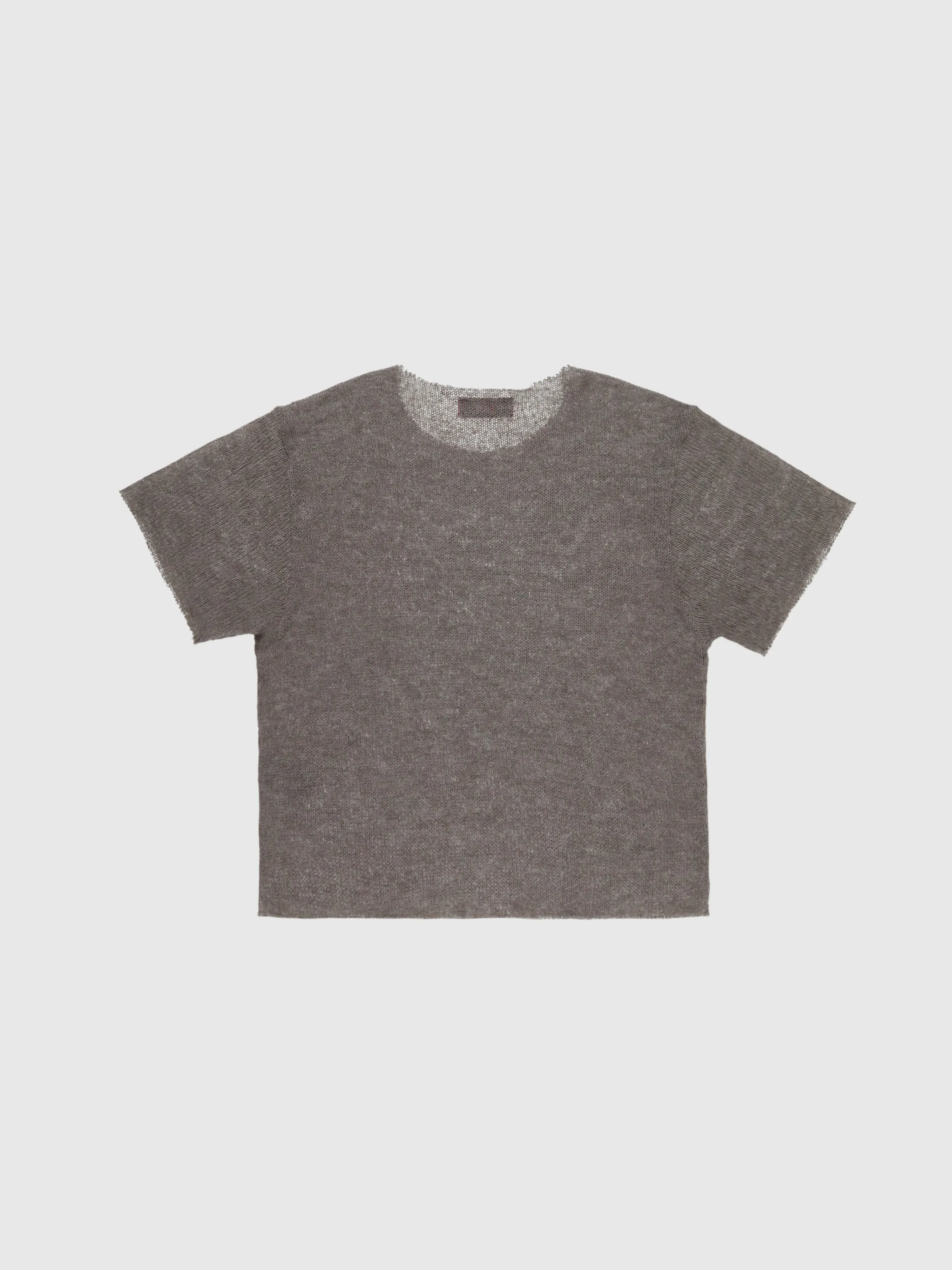 Lurex Mohair Layering Tee in Silver