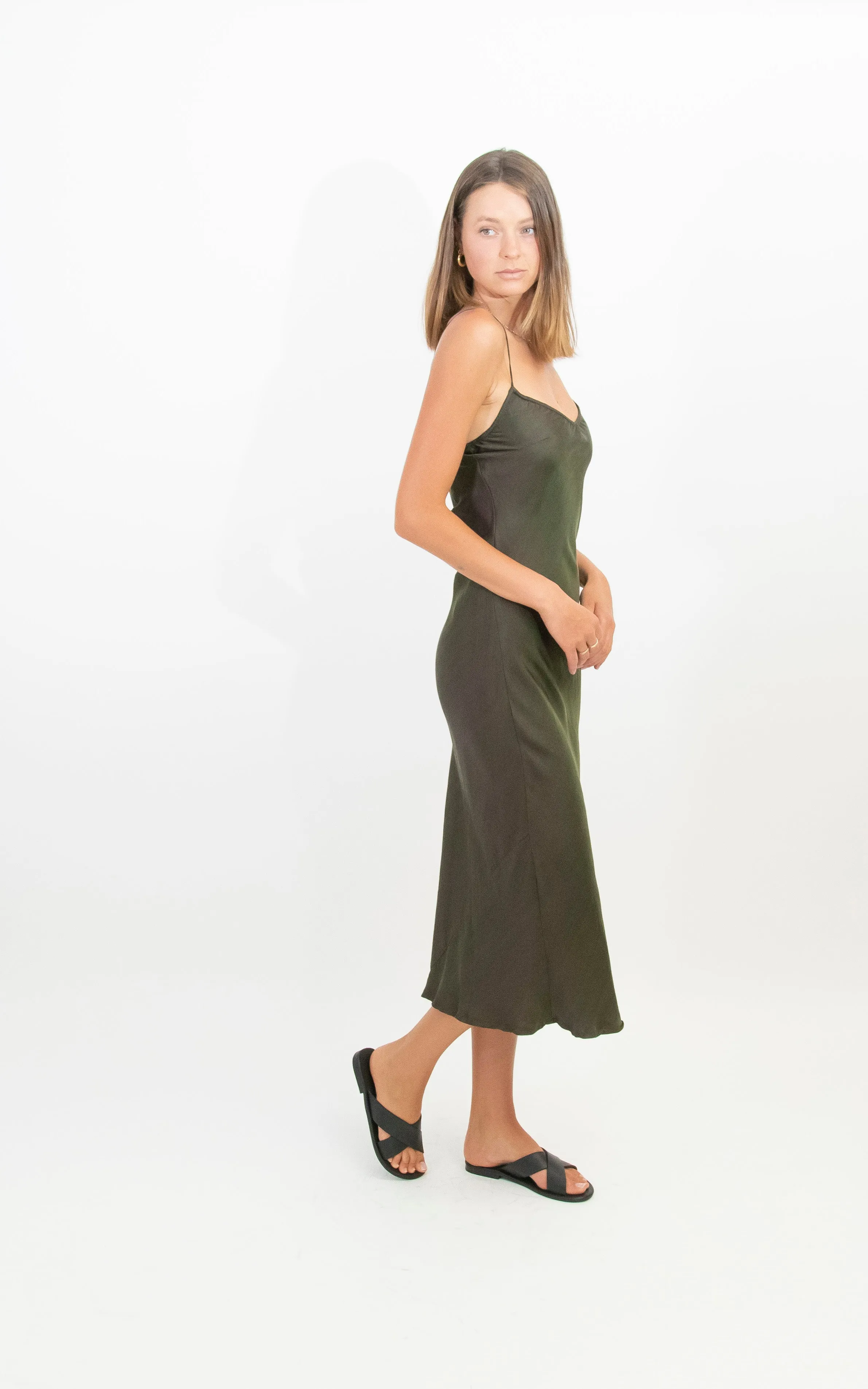 Marilyn Classic dress Dark Olive