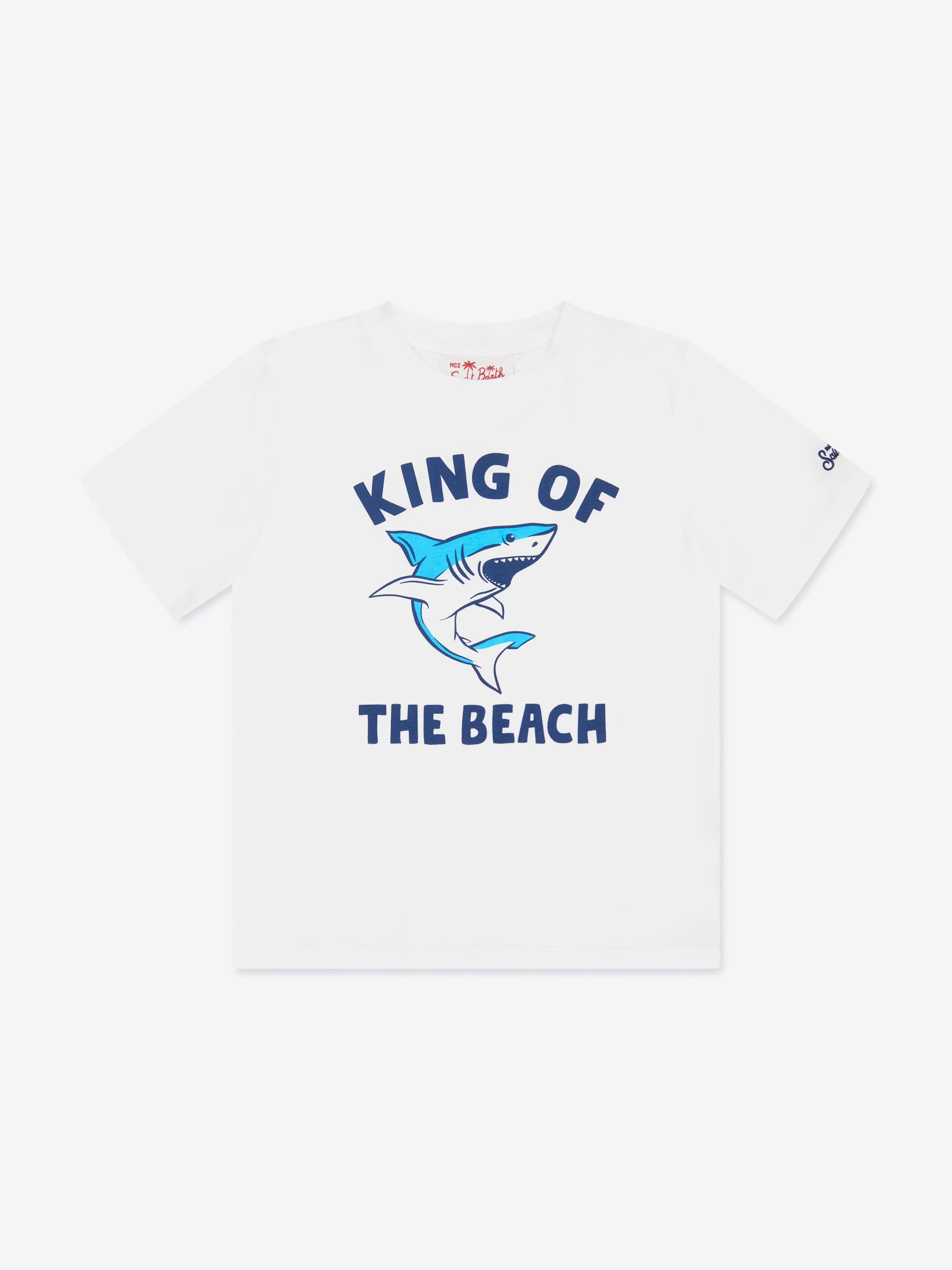 MC2 Saint Barth Boys King Shark T-Shirt in White