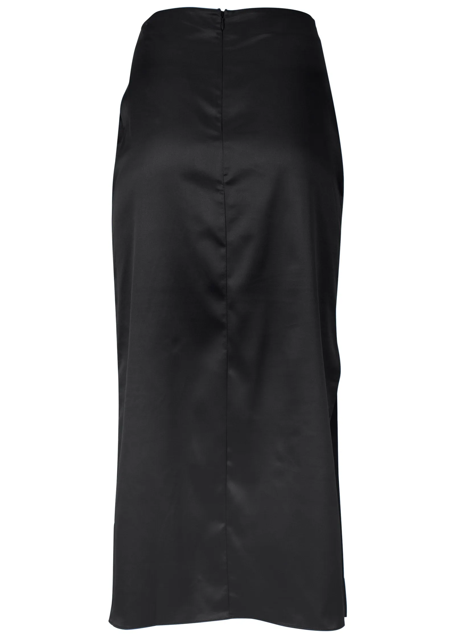 Midi Slip Skirt - Black