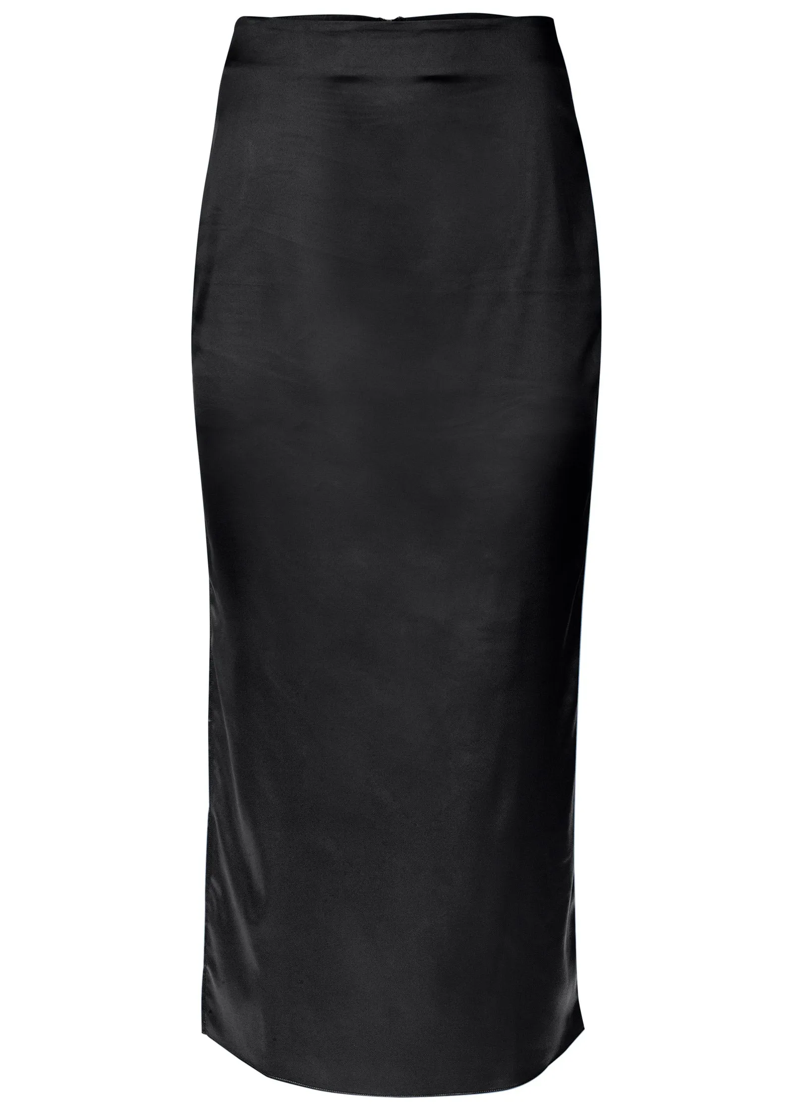 Midi Slip Skirt - Black