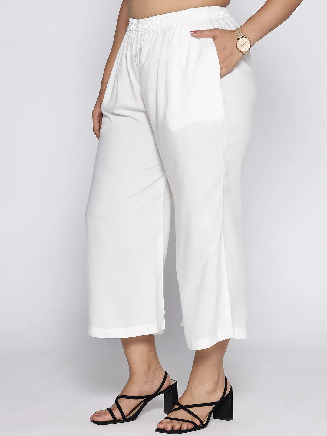 MilkyWhite Rayon Culottes