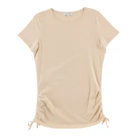 mySTYLE Women's Ruched Solid T-Shirt