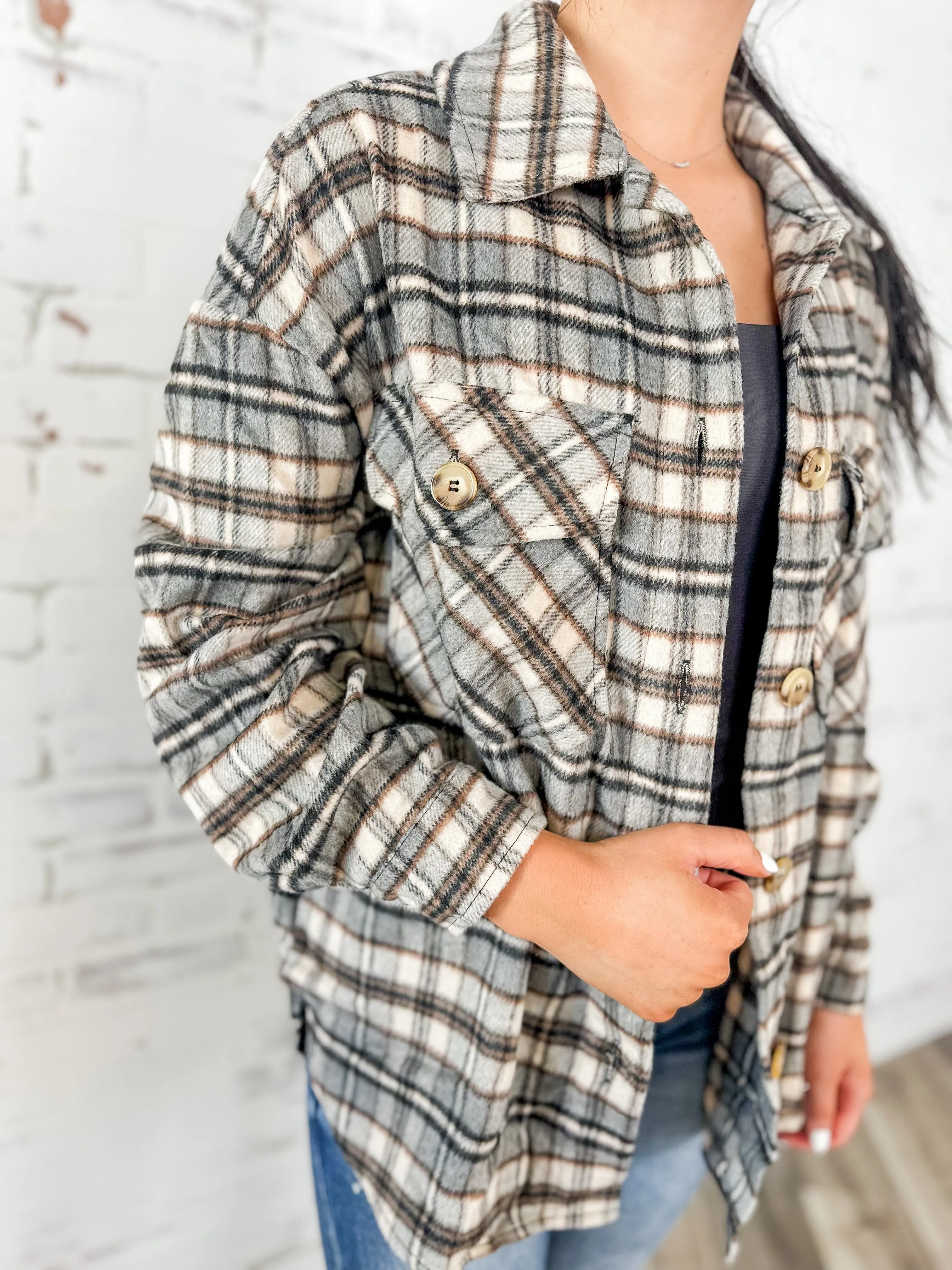 Neutral Plaid Shacket