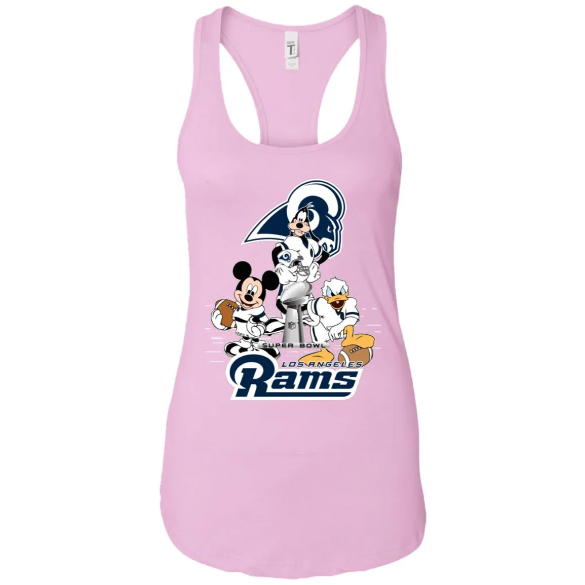 Nfl – Los Angeles Rams Donald Duck Goofy Mickey Mouse Super Bowl 2019 Football Women Tank Top