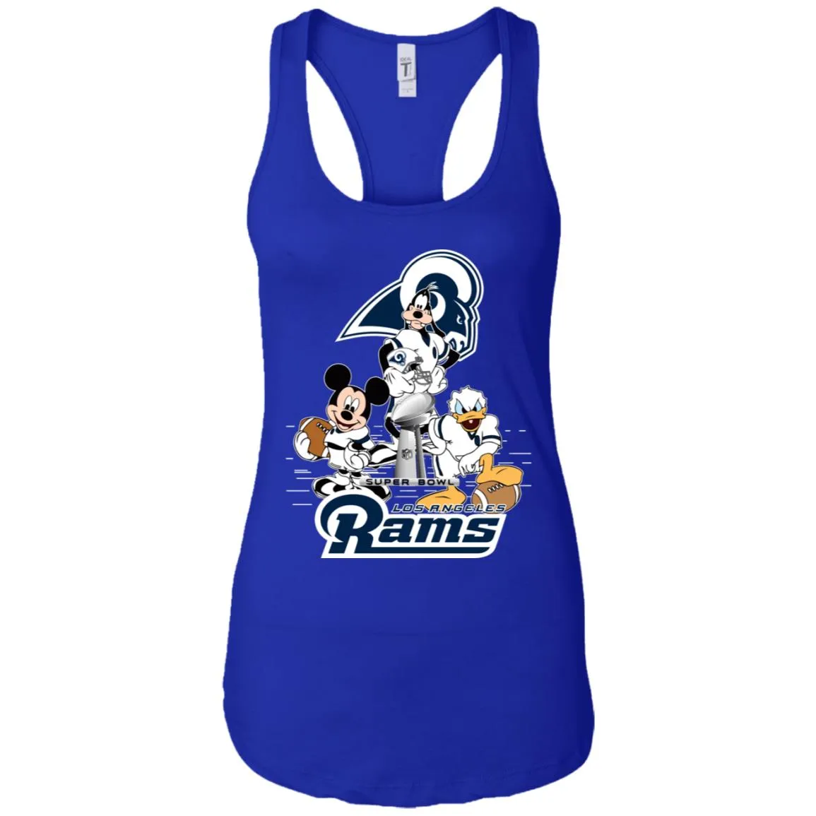 Nfl – Los Angeles Rams Donald Duck Goofy Mickey Mouse Super Bowl 2019 Football Women Tank Top