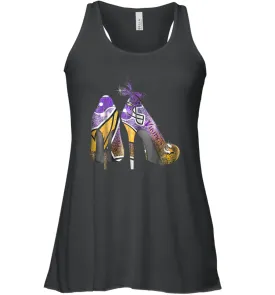 NFL Minnesota Vikings High Heel Butterfly Rhinestone Tide Racerback Tank