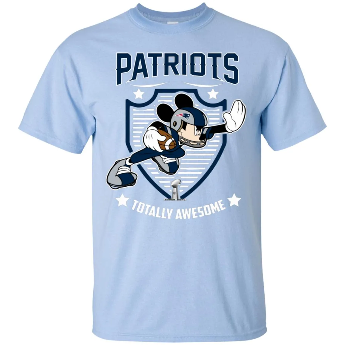 Nfl – New England Patriots Totally Awesome Mickey Mouse Super Bowl 2019 Football Men Cotton T-Shirt