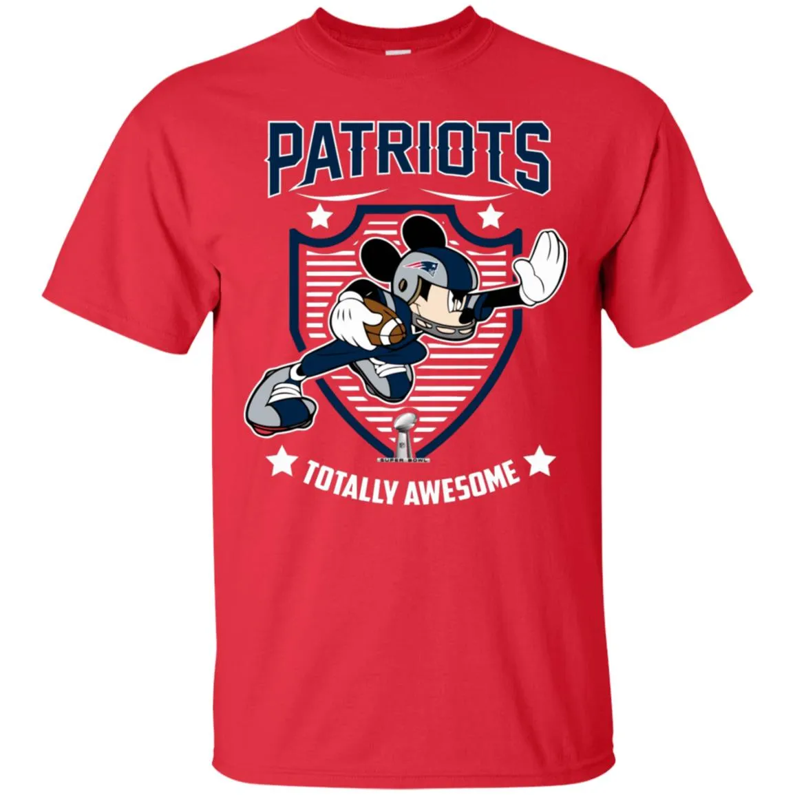 Nfl – New England Patriots Totally Awesome Mickey Mouse Super Bowl 2019 Football Men Cotton T-Shirt