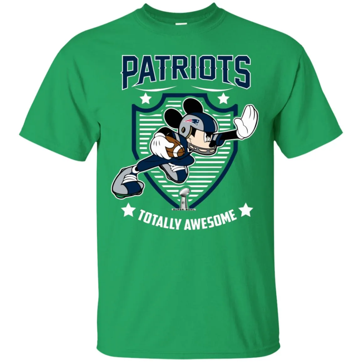 Nfl – New England Patriots Totally Awesome Mickey Mouse Super Bowl 2019 Football Men Cotton T-Shirt