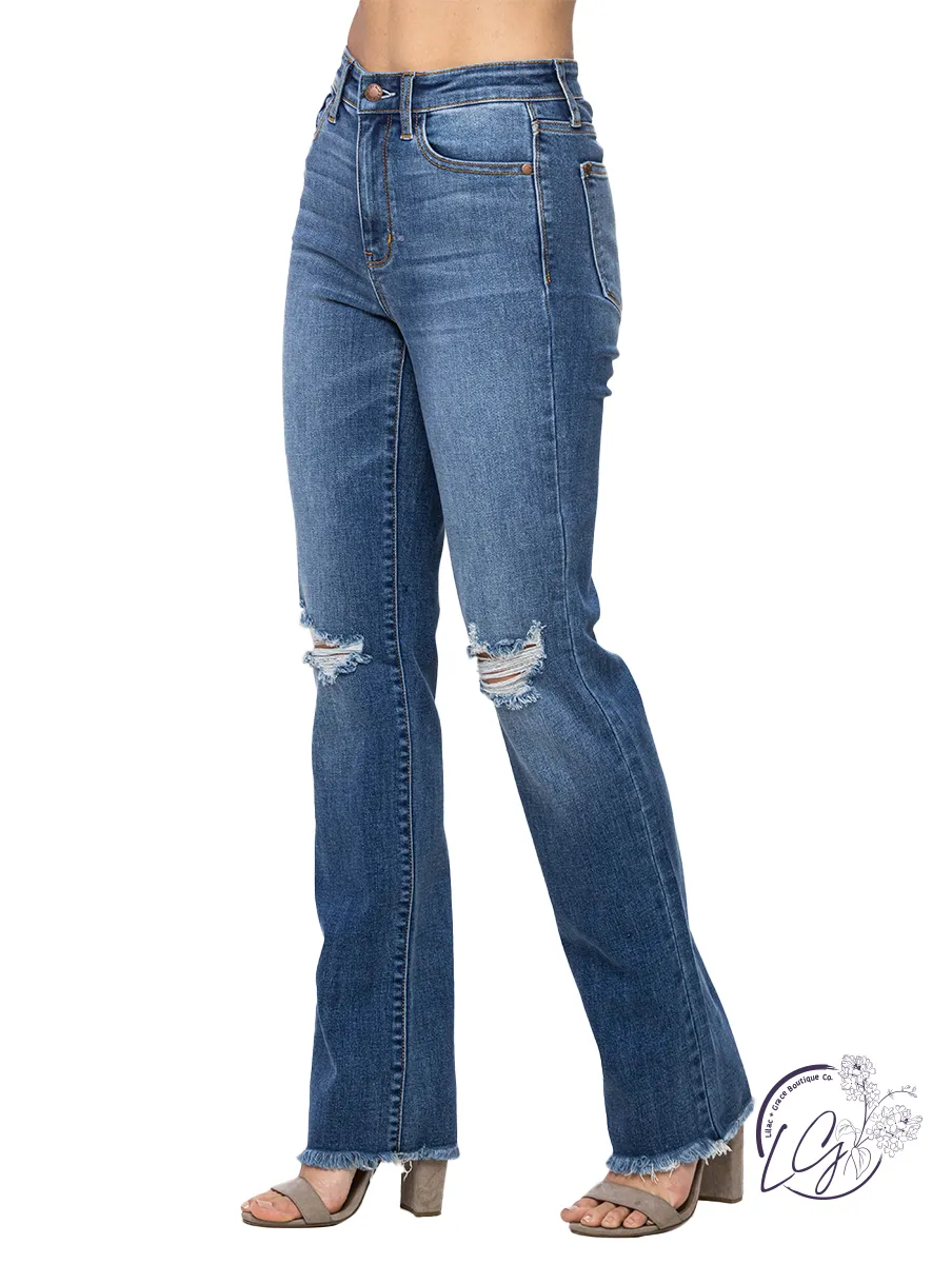 Opal High Waist Distressed Jeans By Judy Blue