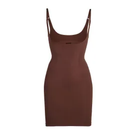 OPEN BUST SLIP DRESS | COCOA