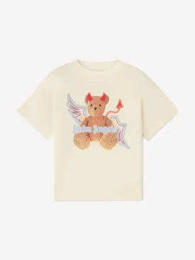 Palm Angels Kids Bear Devil T-Shirt in Ivory