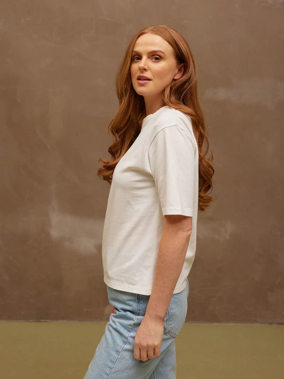 Penny - Boxy T Shirt - White