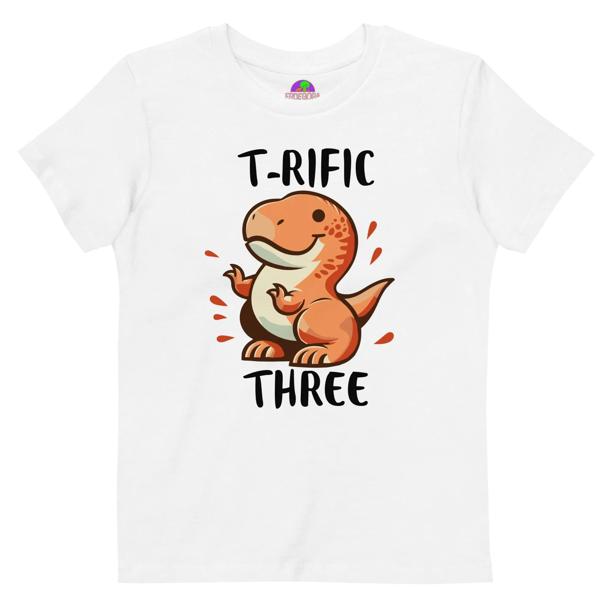 Personalize it! Organic Cotton Kids T-shirt Terrific Three