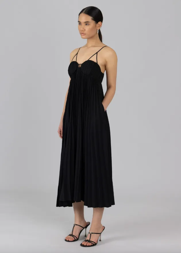 Pleated Slip Dress