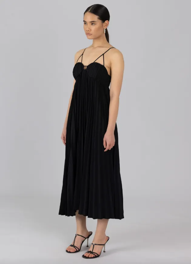 Pleated Slip Dress