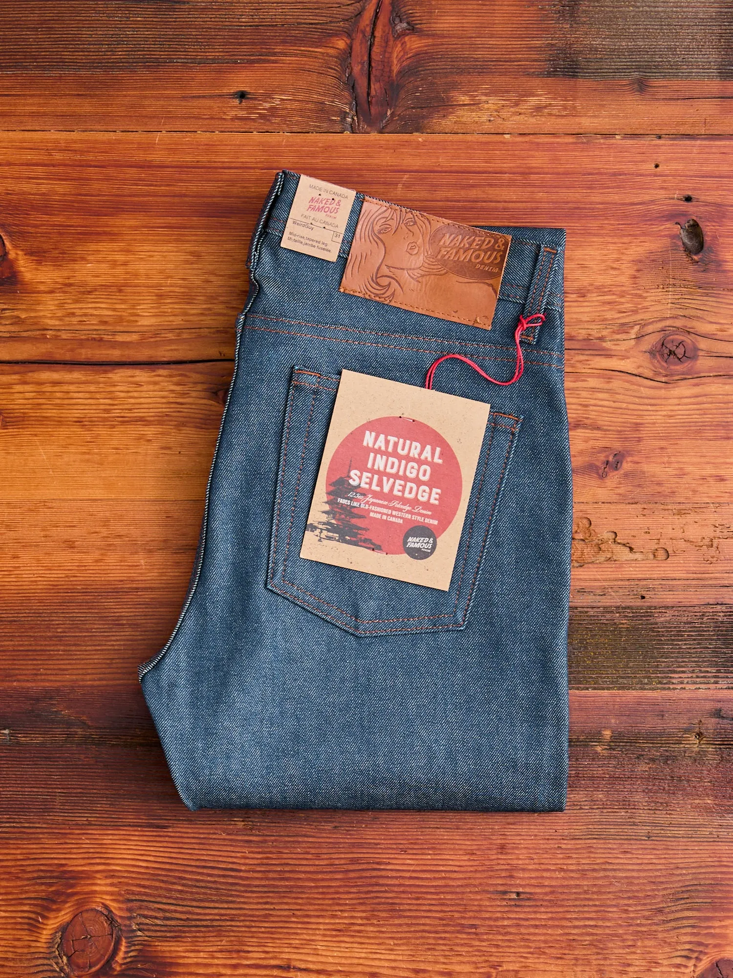 "Natural Indigo Selvedge" 12.5oz Selvedge Denim - Weird Guy Fit