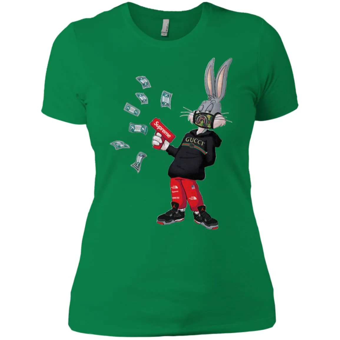 Rabbit Gucci T-shirt Women Cotton T-Shirt