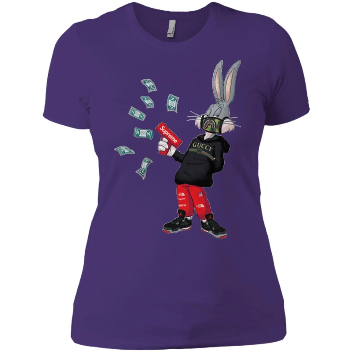 Rabbit Gucci T-shirt Women Cotton T-Shirt