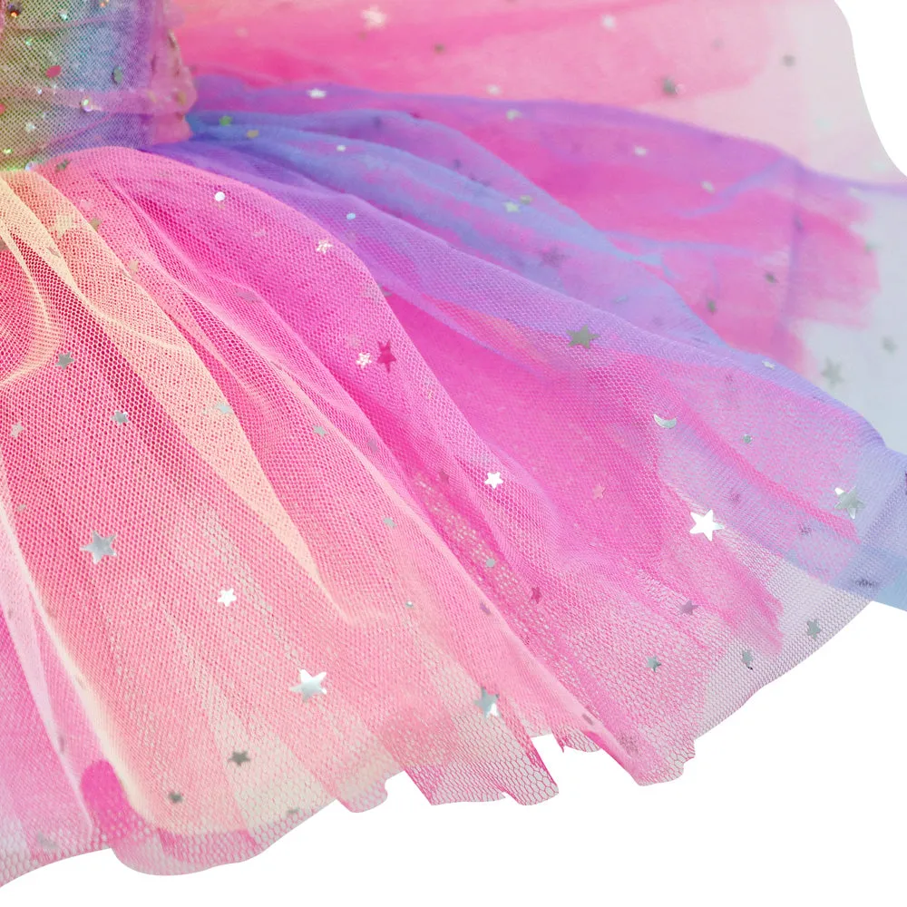 Rainbow Ruched Sparkle Ballet Tutu