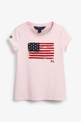 Ralph Lauren Girls T-Shirt - Cotton Graphic T-Shirt