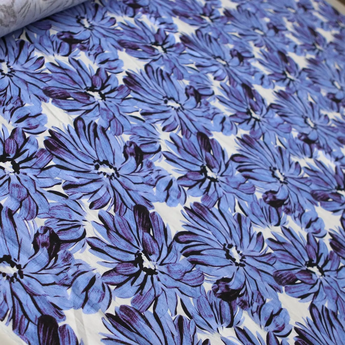 Remnant of Vista Cornflower Printed Linen