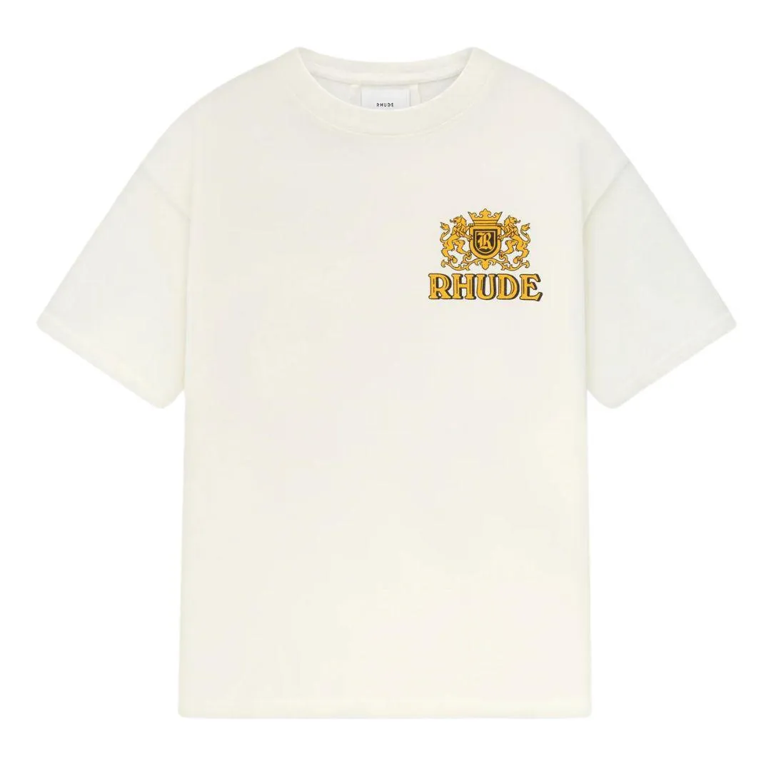 RHUDE CRESTA CIGAR T-SHIRT VINTAGE WHITE