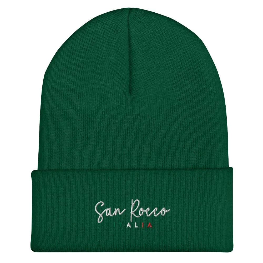 San Rocco Italia Embroidered Cuffed Beanie