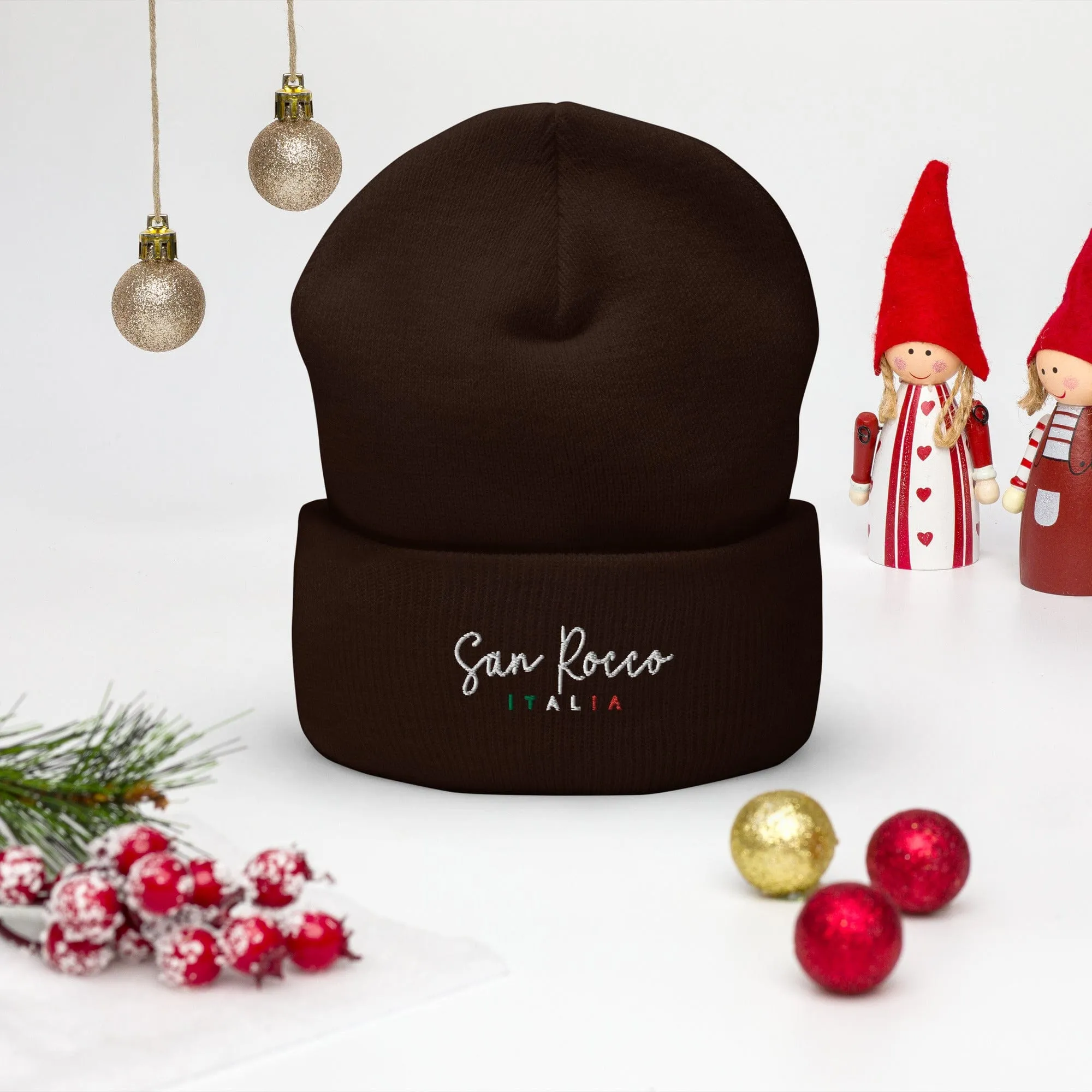 San Rocco Italia Embroidered Cuffed Beanie