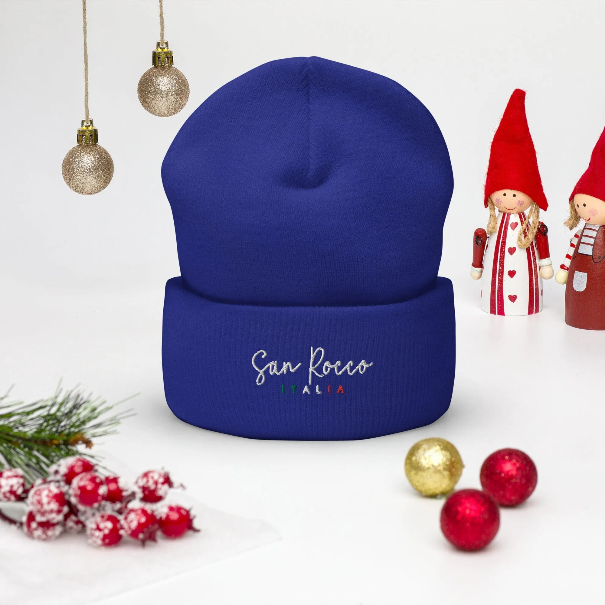 San Rocco Italia Embroidered Cuffed Beanie