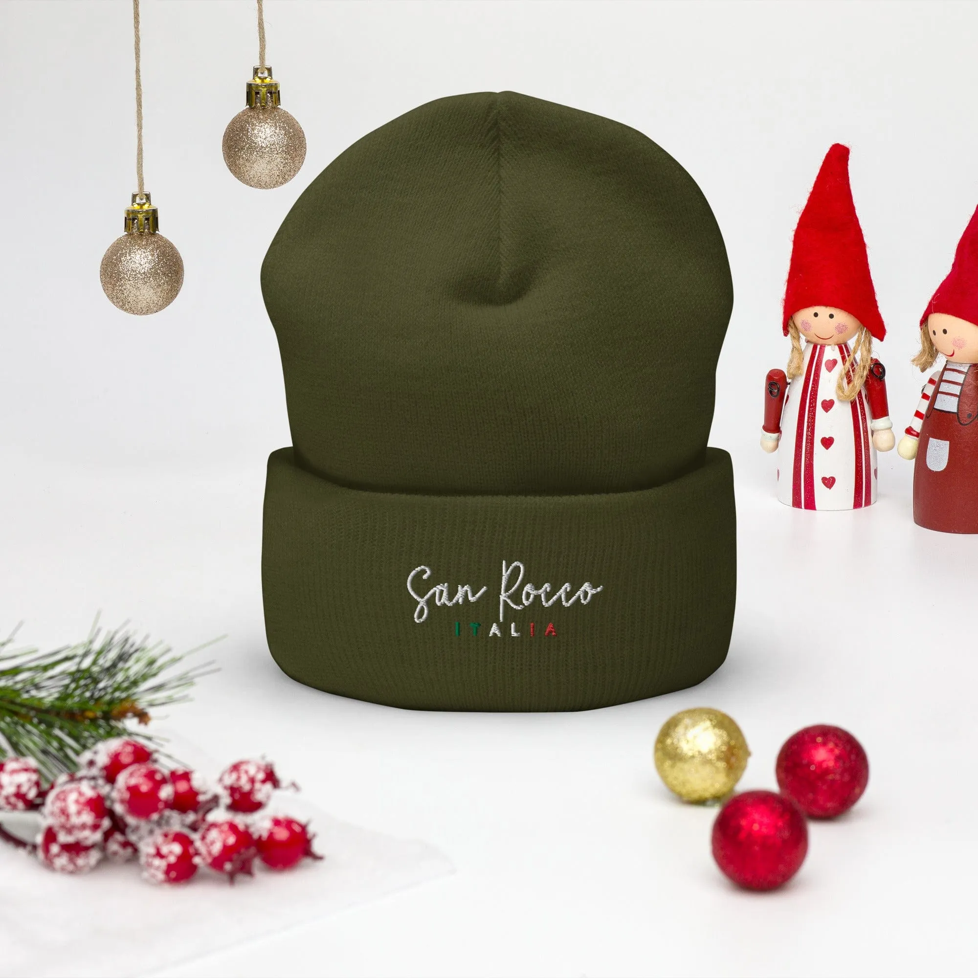 San Rocco Italia Embroidered Cuffed Beanie