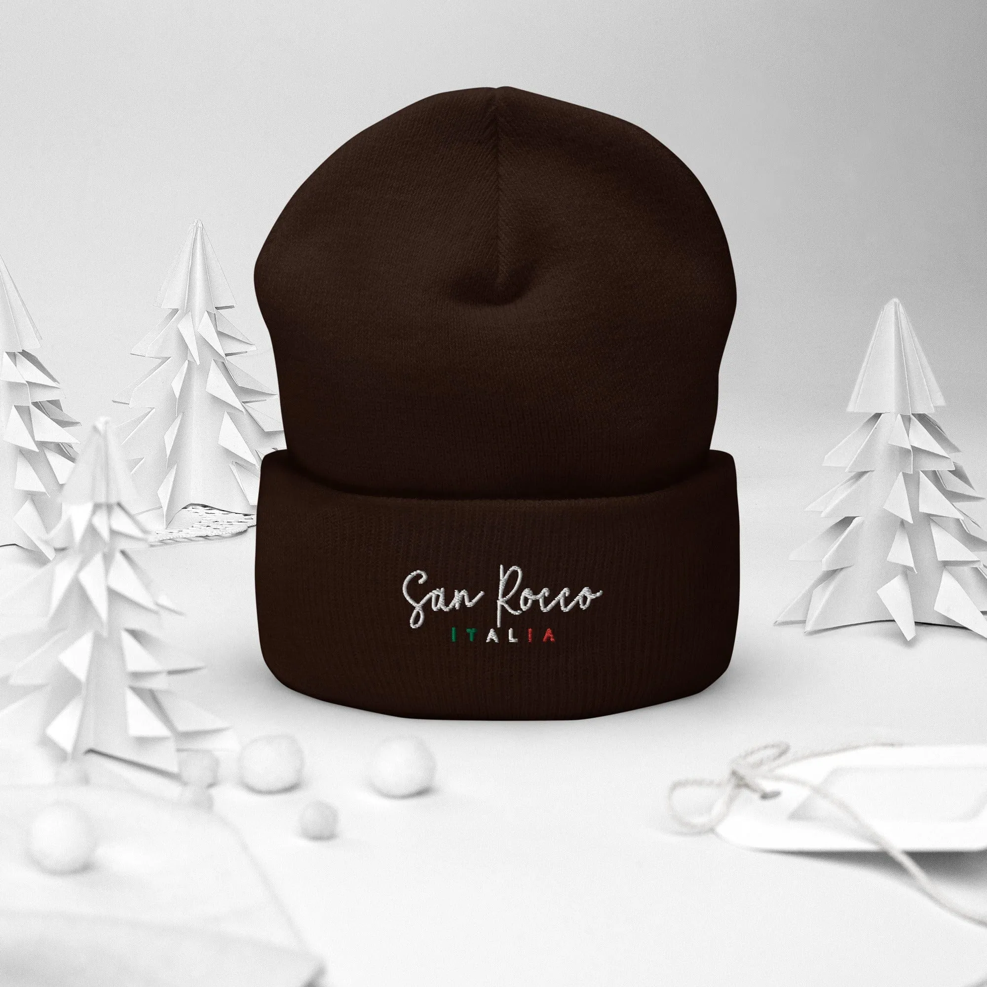 San Rocco Italia Embroidered Cuffed Beanie