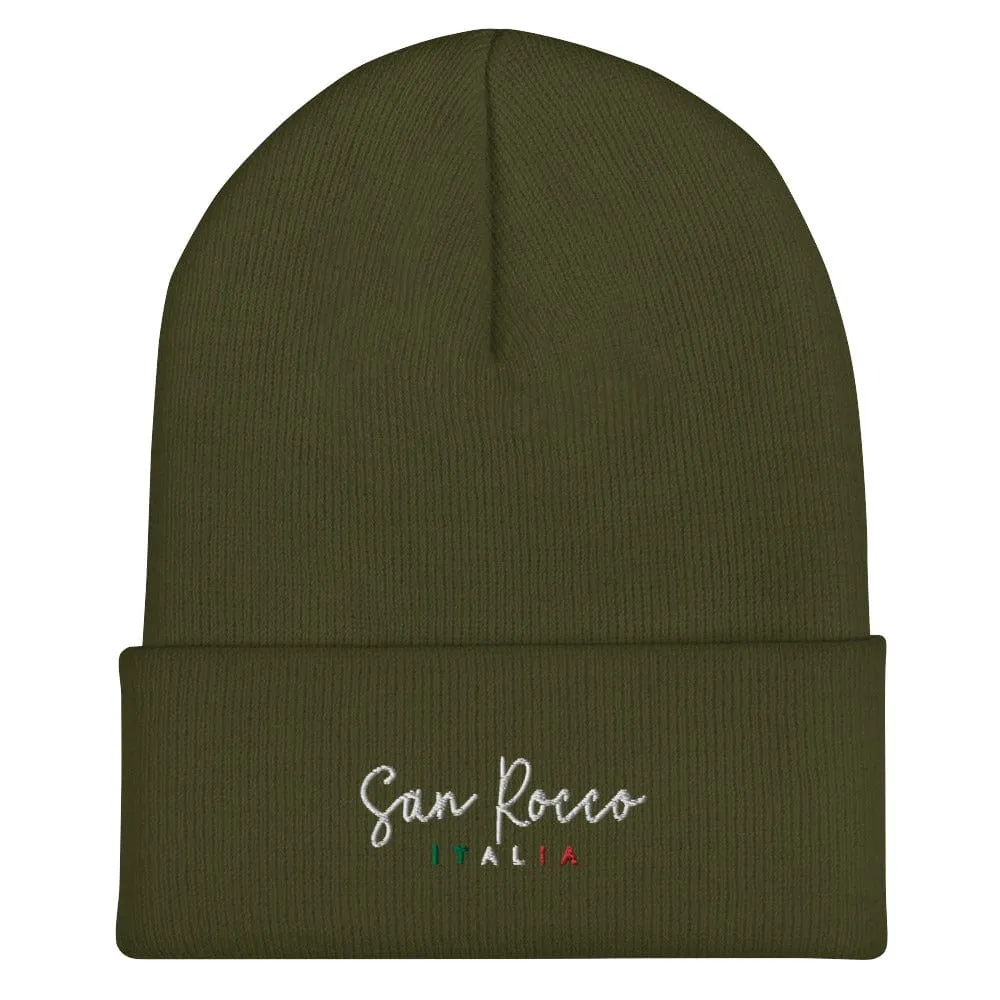 San Rocco Italia Embroidered Cuffed Beanie