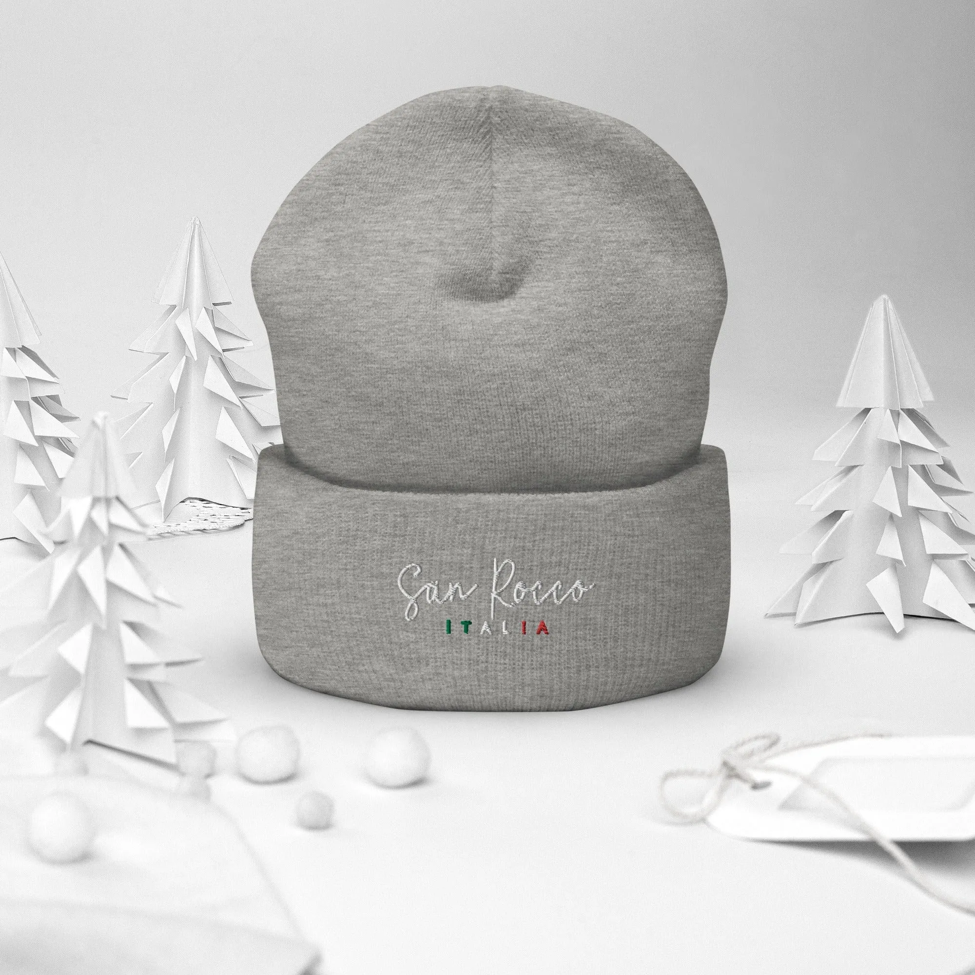 San Rocco Italia Embroidered Cuffed Beanie