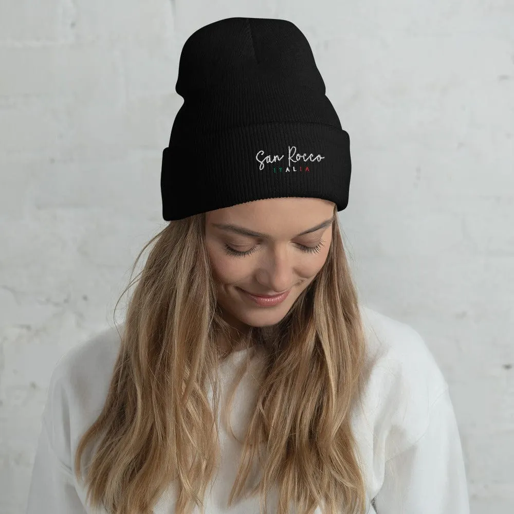 San Rocco Italia Embroidered Cuffed Beanie