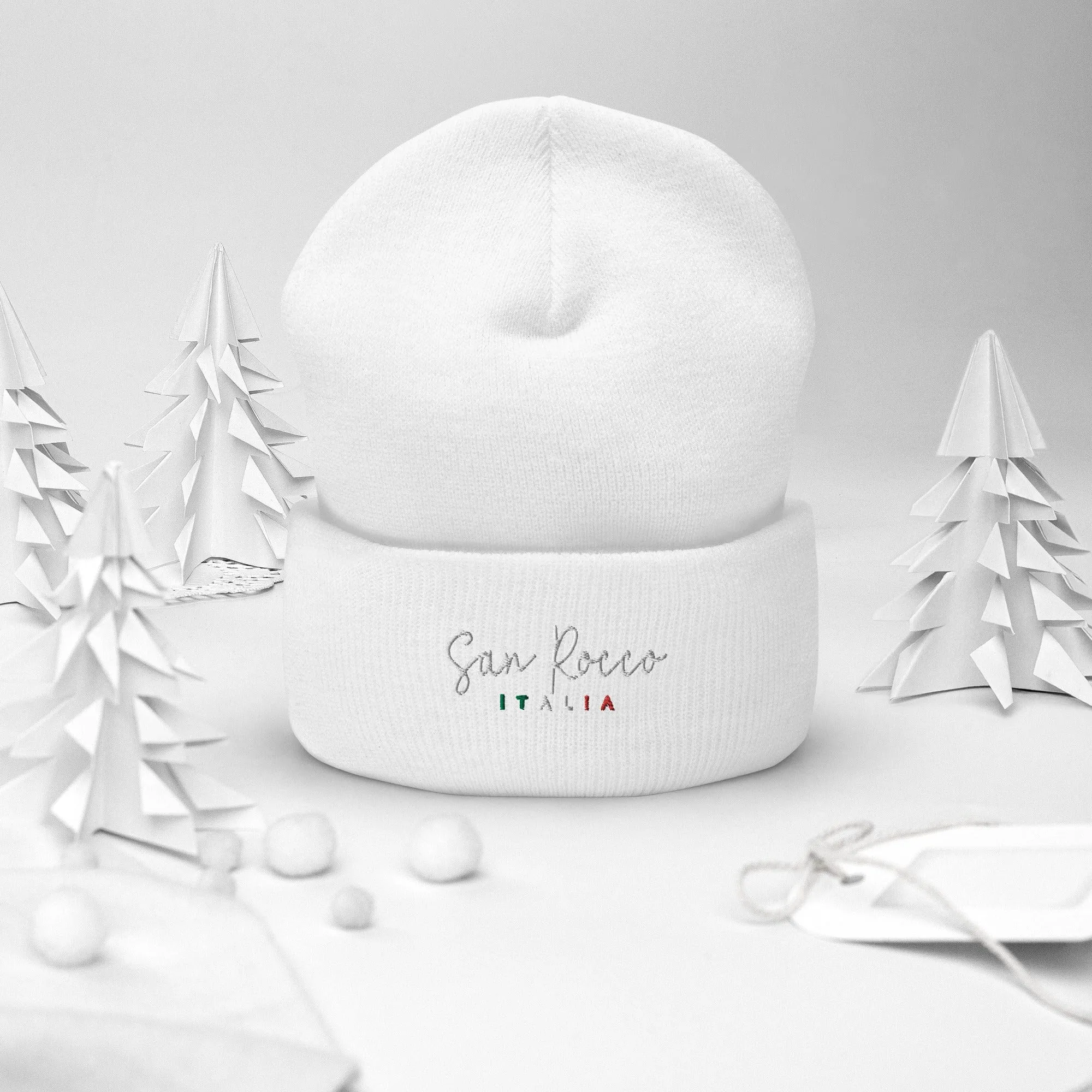 San Rocco Italia Embroidered Cuffed Beanie