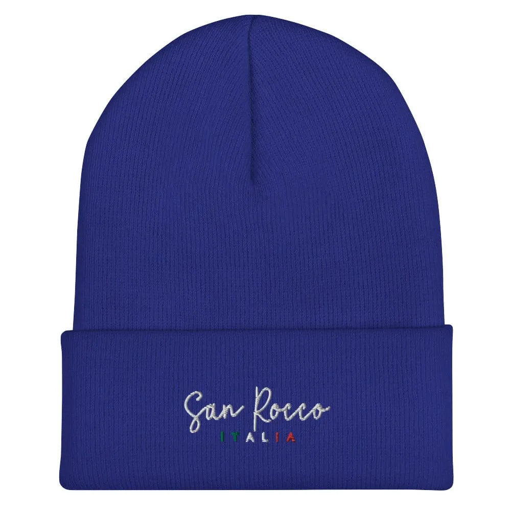 San Rocco Italia Embroidered Cuffed Beanie