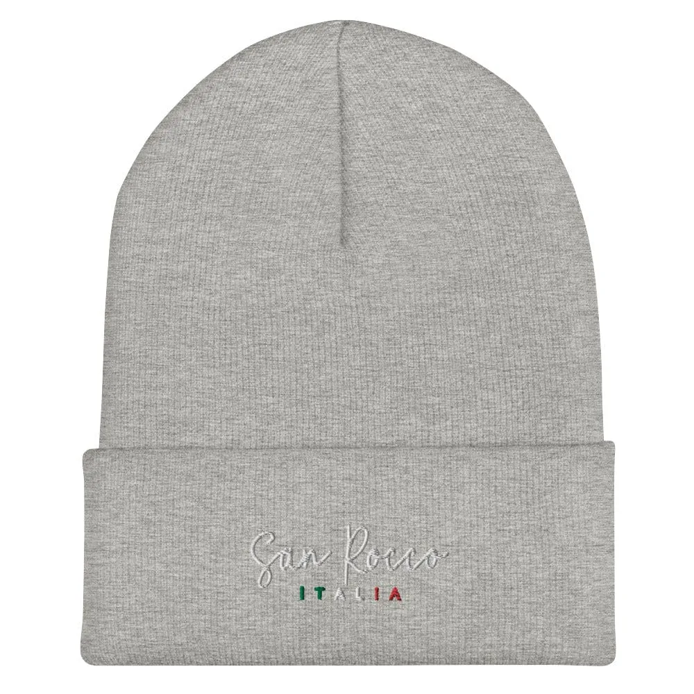 San Rocco Italia Embroidered Cuffed Beanie