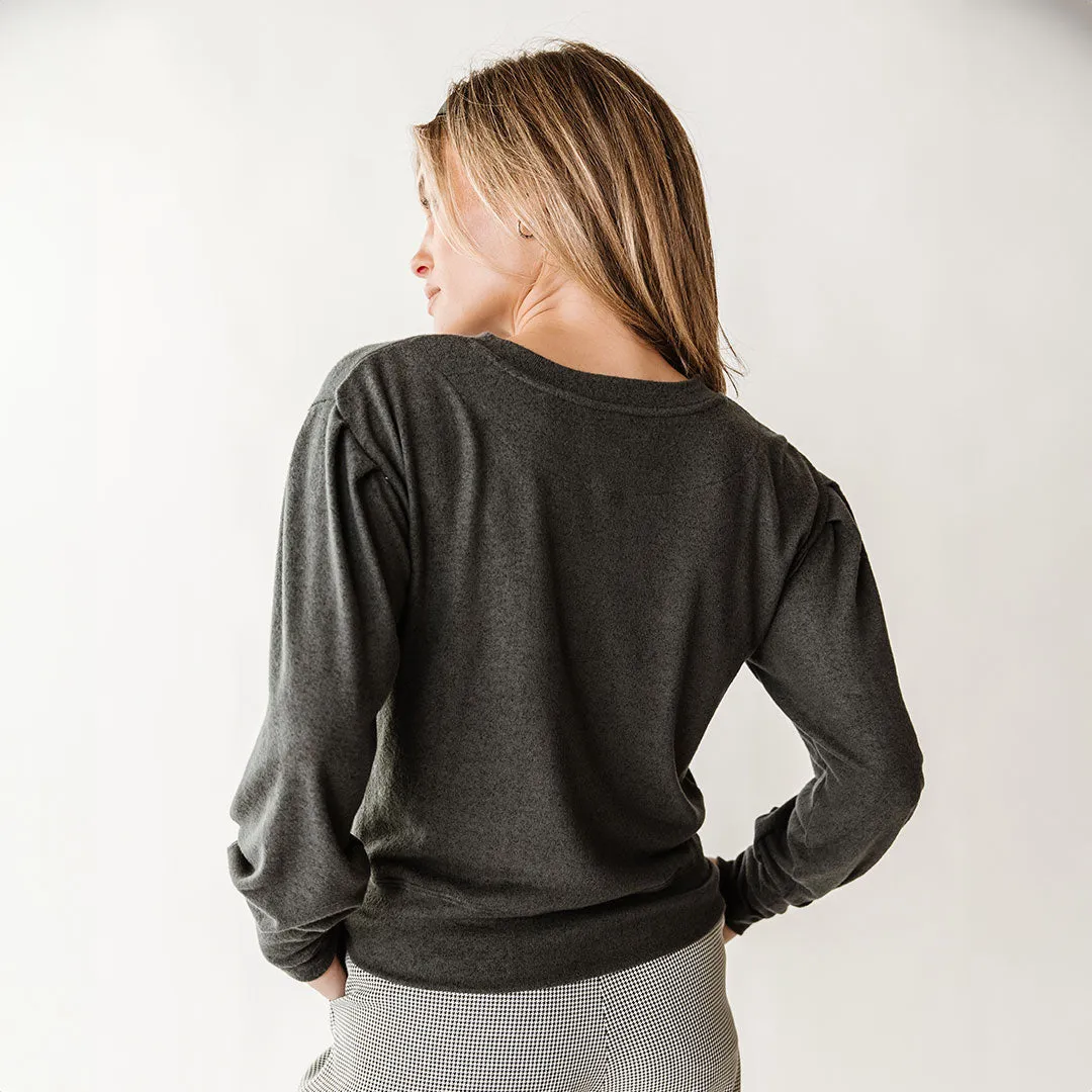 Serena Top, Charcoal