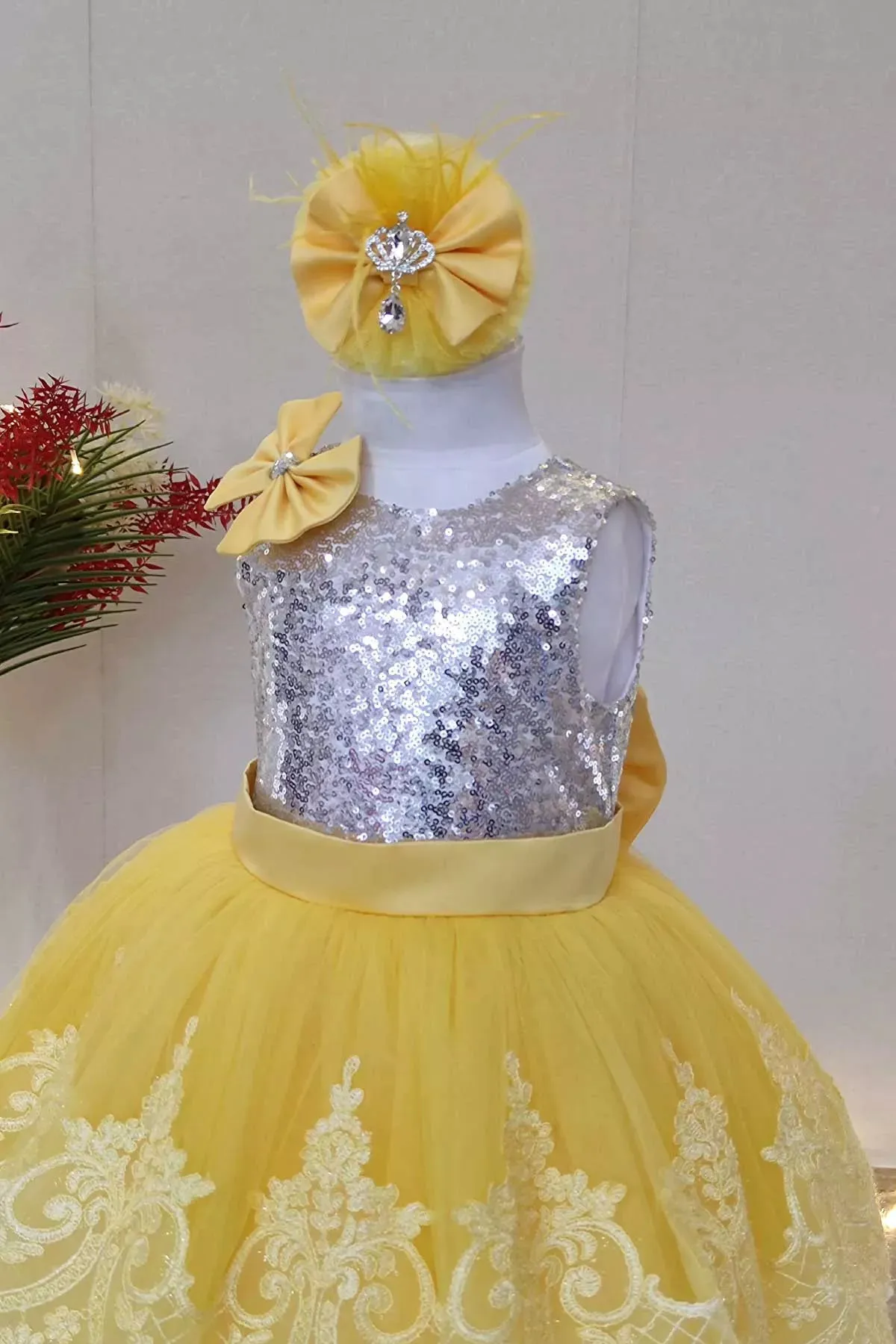 Shay Silver & Yellow Party Dress