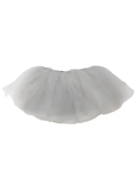 Silver - 5 Layer Tutu Skirt for Running, Dress-Up, Costumes