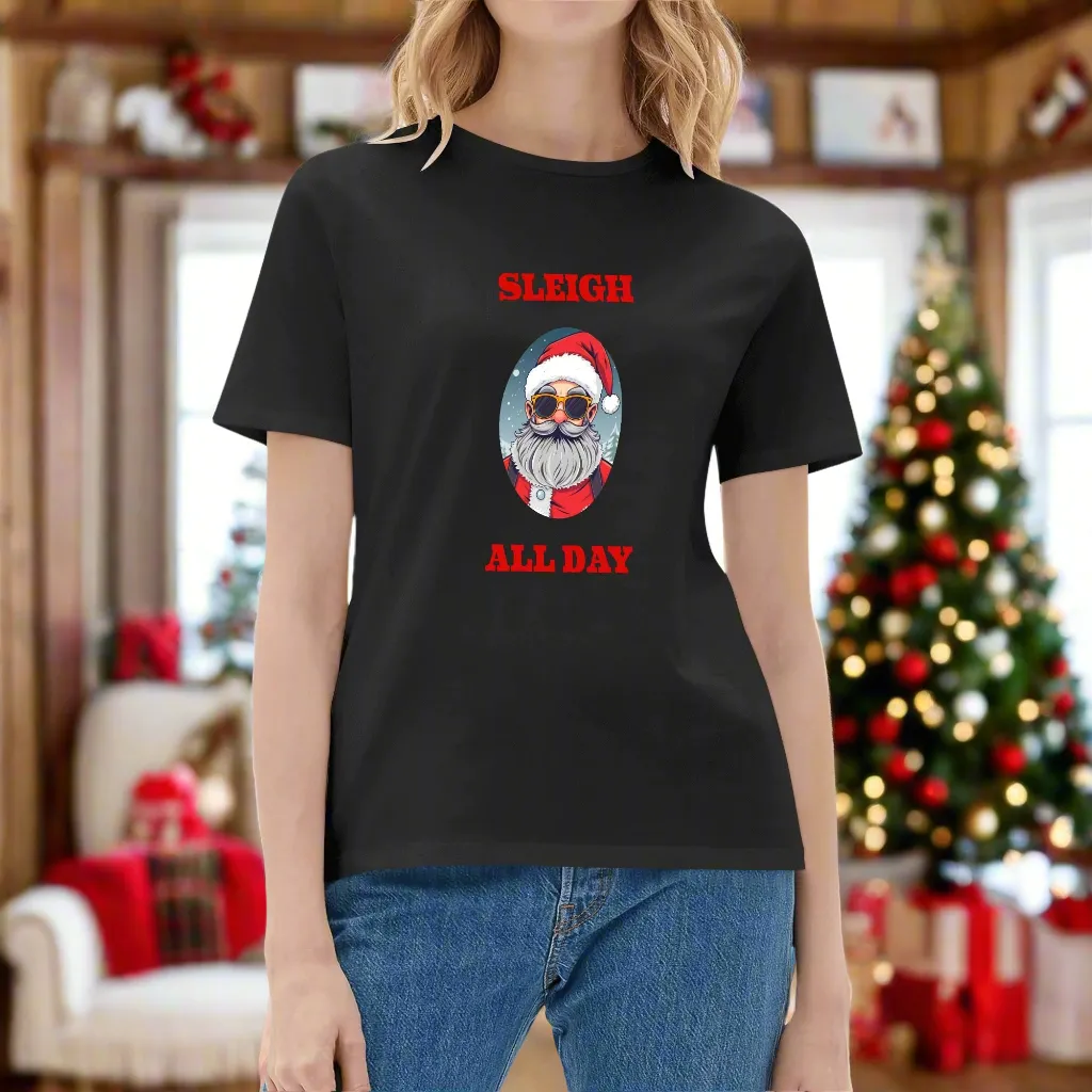 Sleigh All Day Womens Cotton T-Shirt