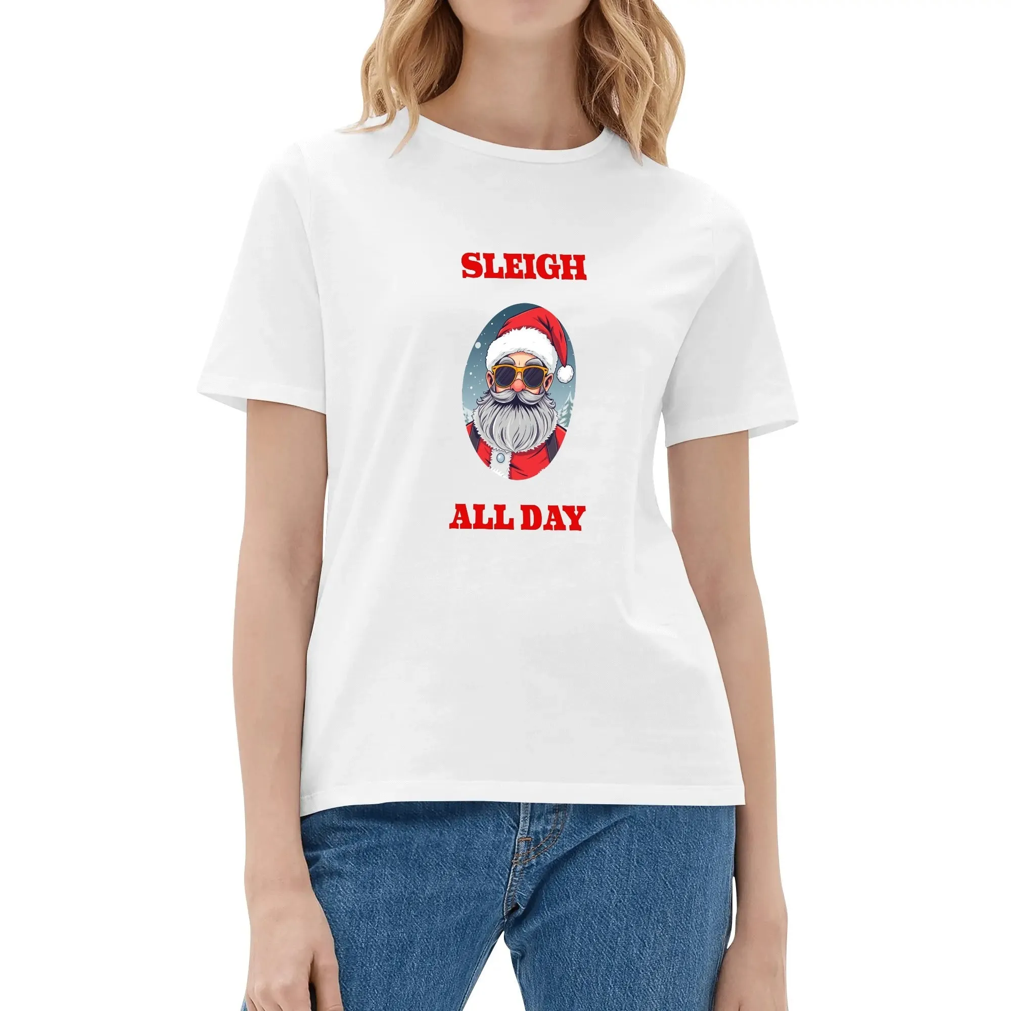 Sleigh All Day Womens Cotton T-Shirt